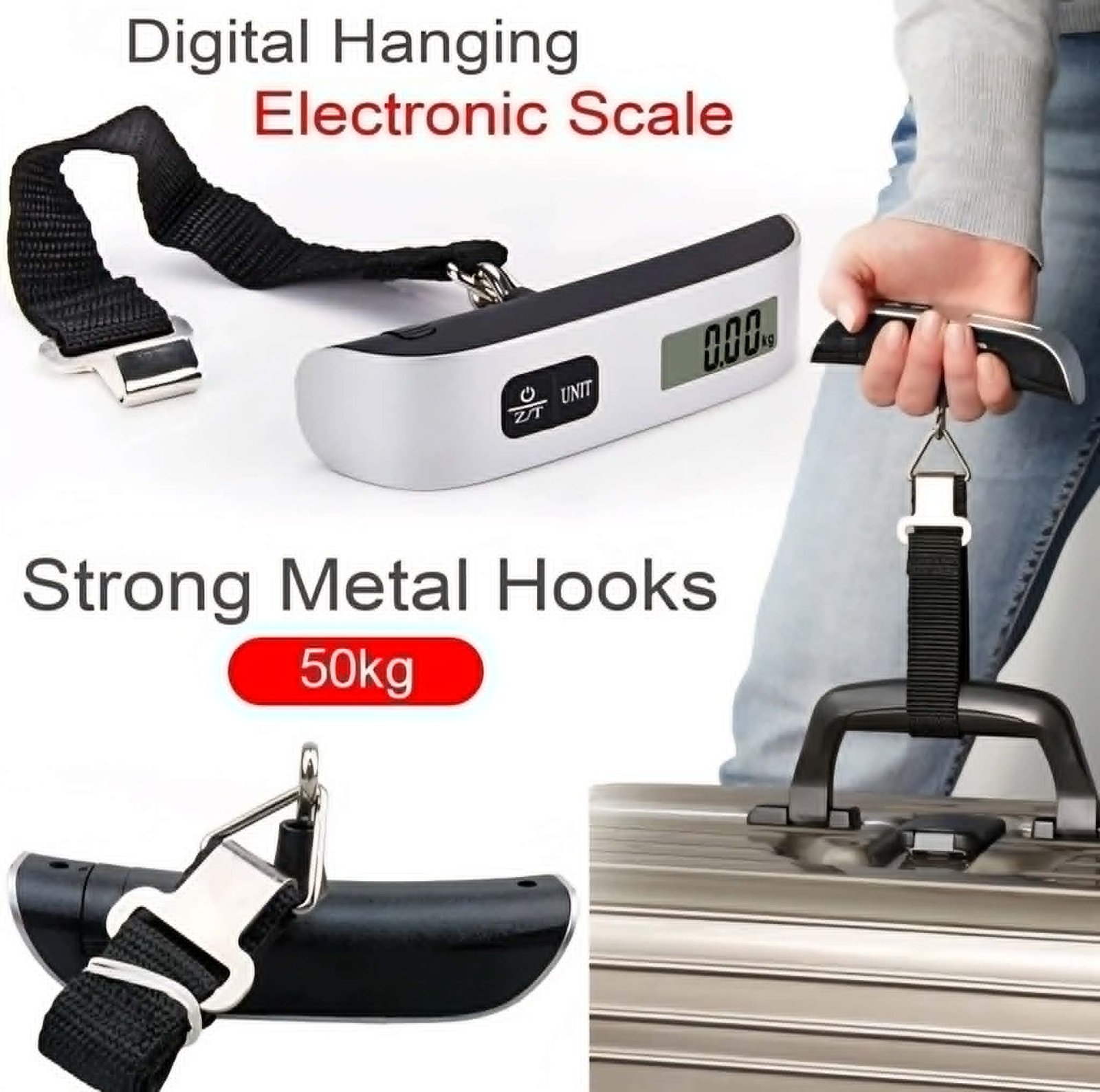 Pèse-Bagage Électronique Haute Précision — Jusqu’à 50 KG