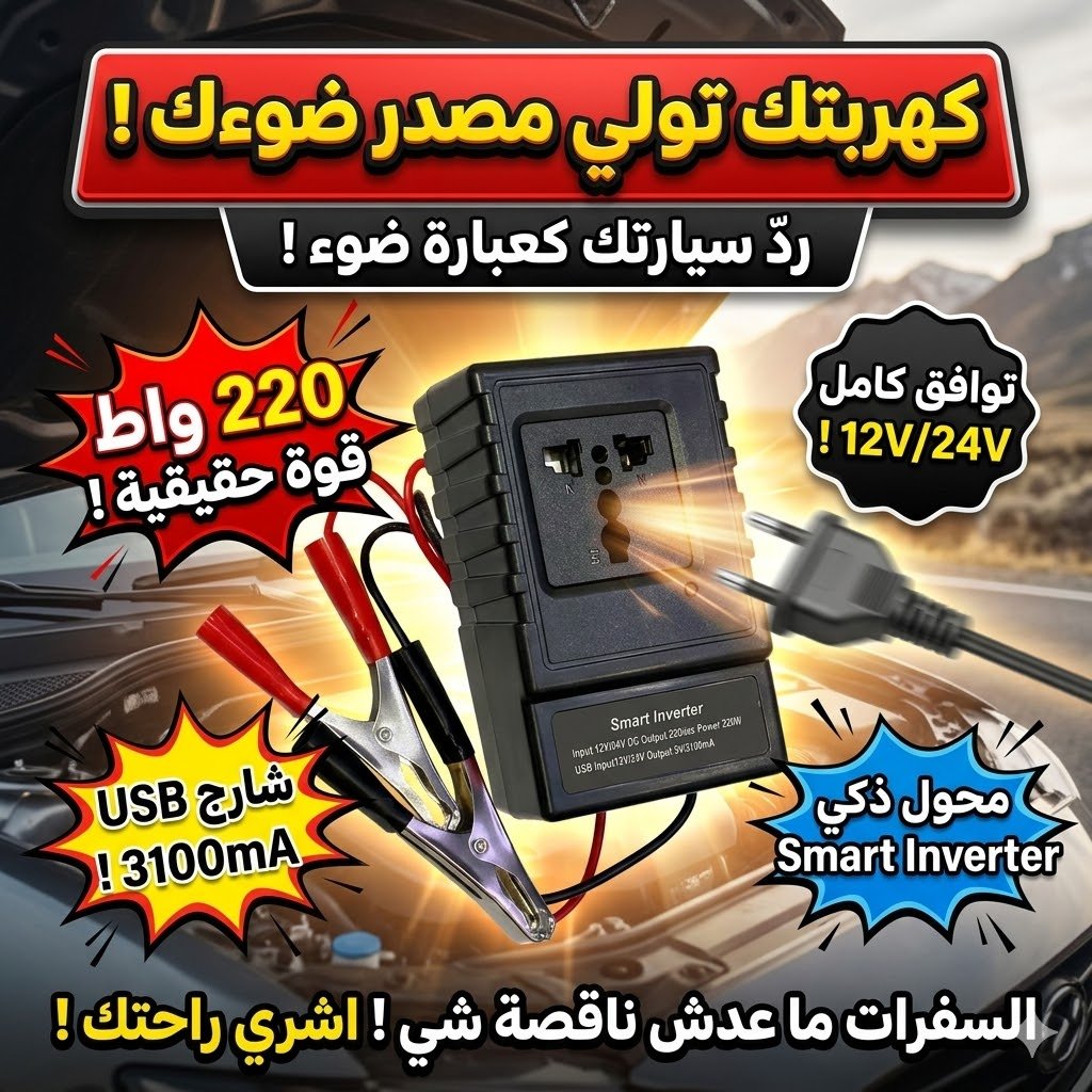 Convertisseur de puissance voiture 220W 12V vers 220V avec USB