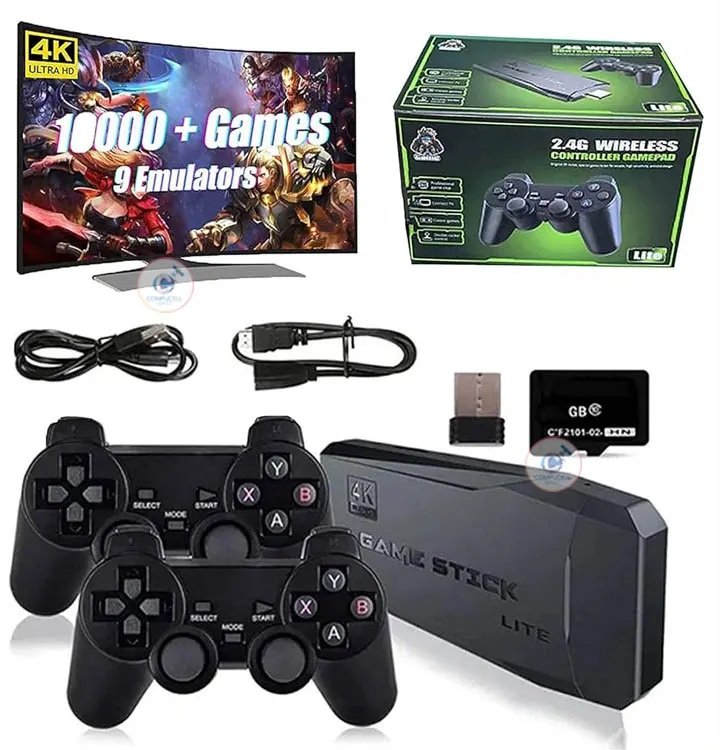 Console de jeux Game Stick Lite 4K Ultra HD avec manettes sans fil
